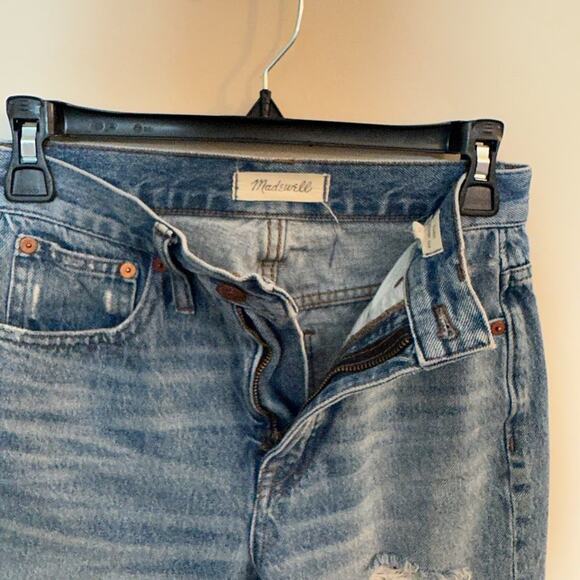 Madewell Classic Straight Jeans Destructed Edition Size 24 - Picture 11 of 14